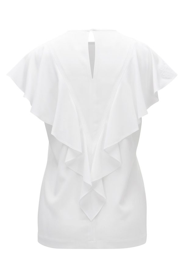 Top with wavy effect with ruffles cut in the bias - Image 3