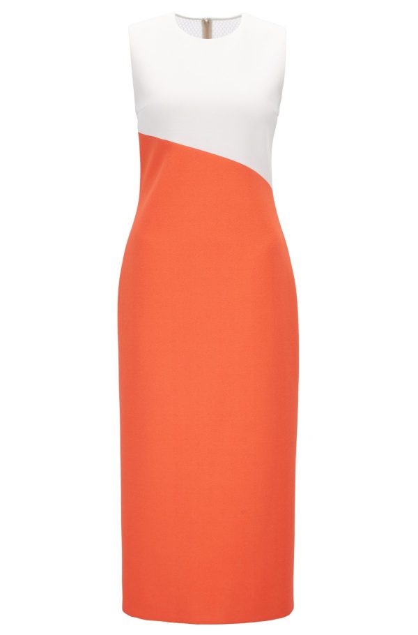 Crepe Midi Sheath Dress