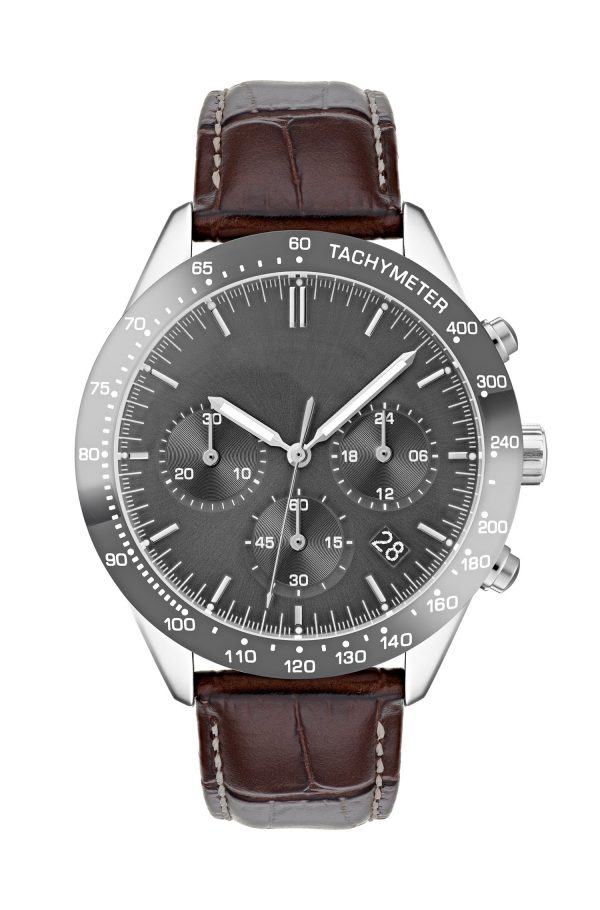 Grey-Plated Watch