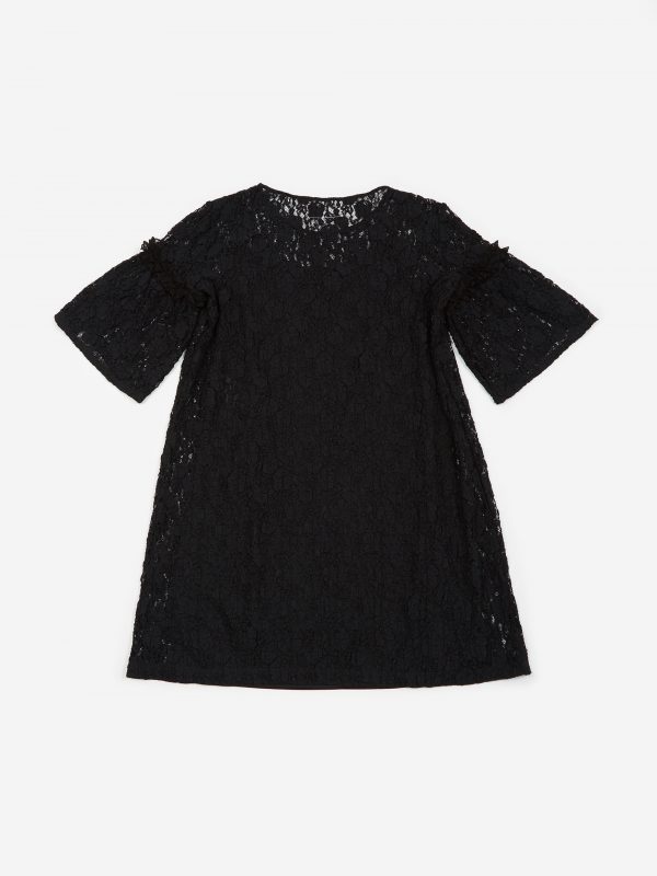 Lace Dress in Black - Image 3