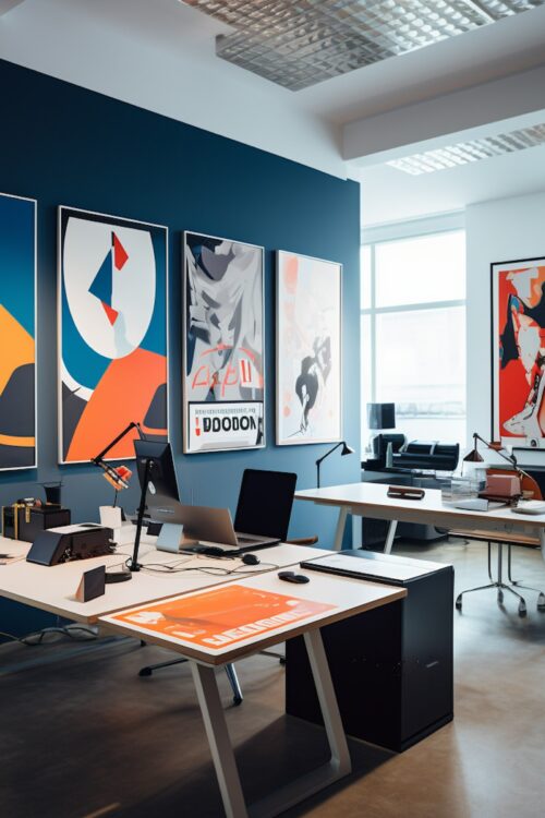 Artistic and Contemporary Tech Workspace Artistic and Contemporary Tech Workspace