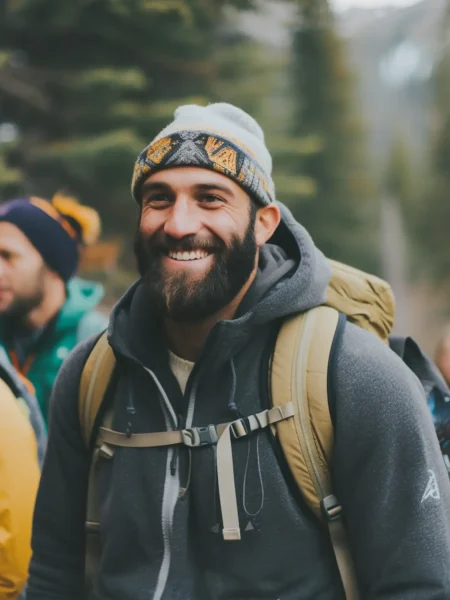 Rugged Outdoorsman in Earthy Tones