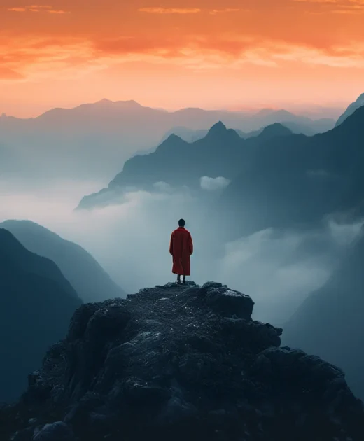 Solitude at Dusk on the Mountain