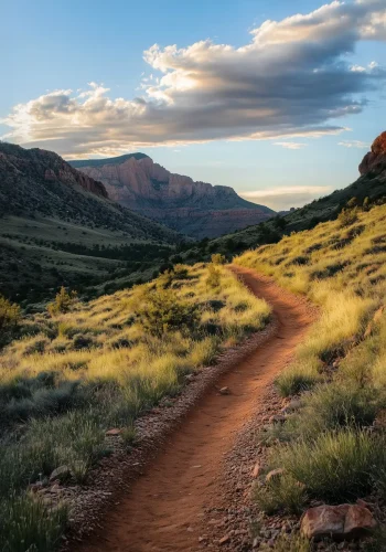 Serene Landscape with Winding Path