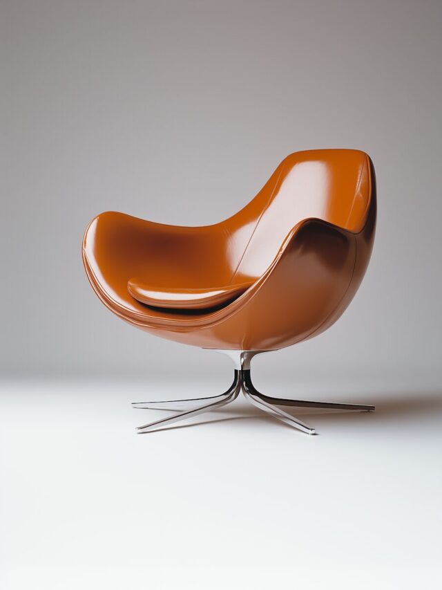 Cognac Swivel Chair