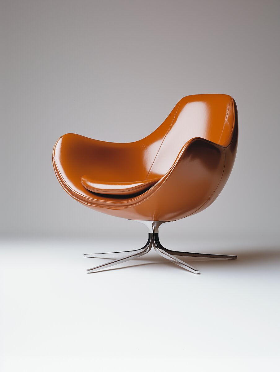 Cognac Swivel Chair