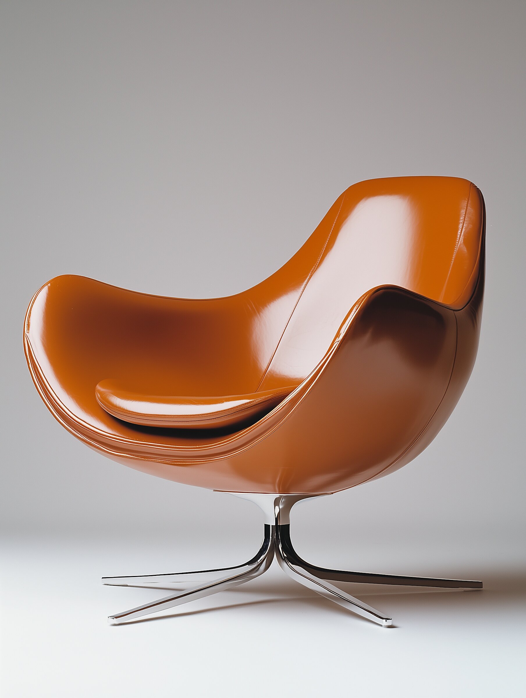 Cognac Swivel Chair - Image 2