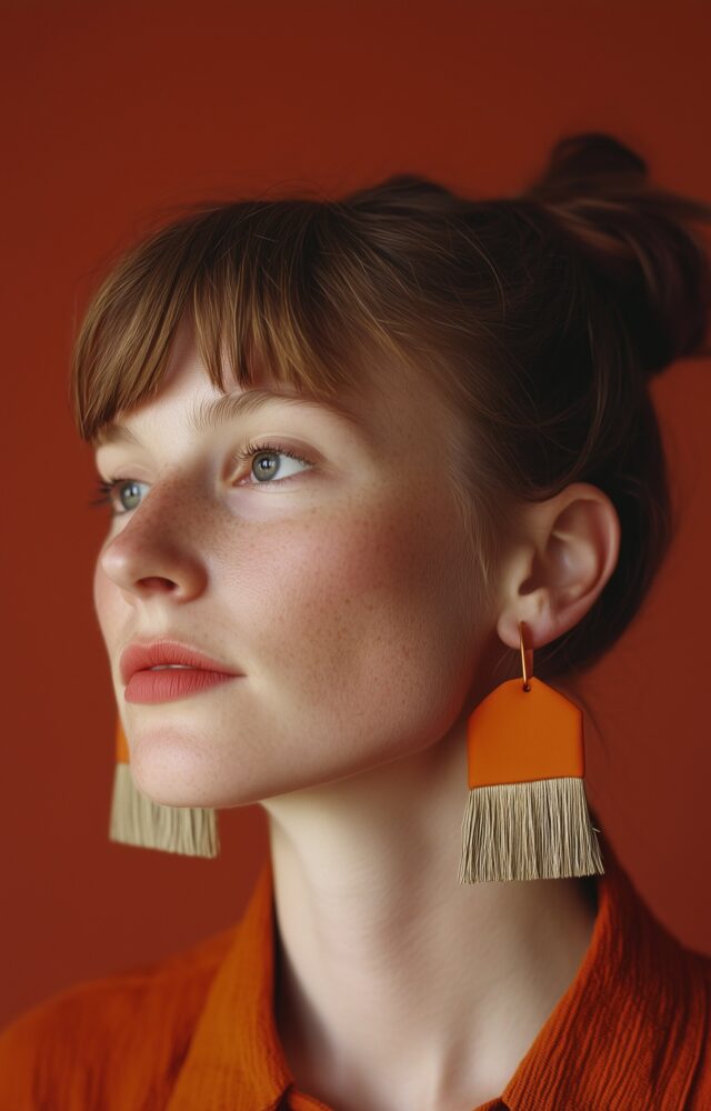 Portrait of a Young Woman with Orange Earrings