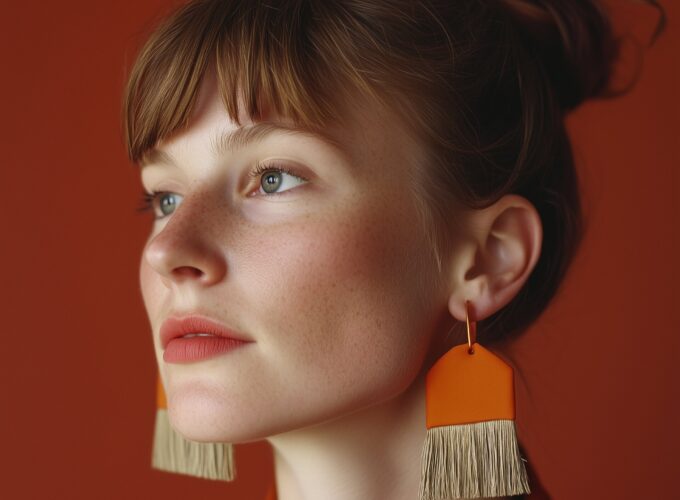Portrait of a Young Woman with Orange Earrings