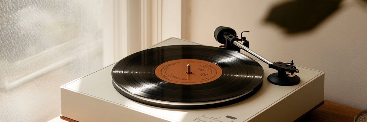 Minimalist Turntable Scene