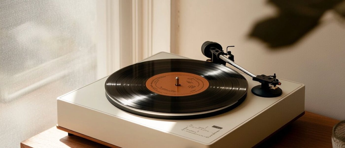 Minimalist Turntable Scene